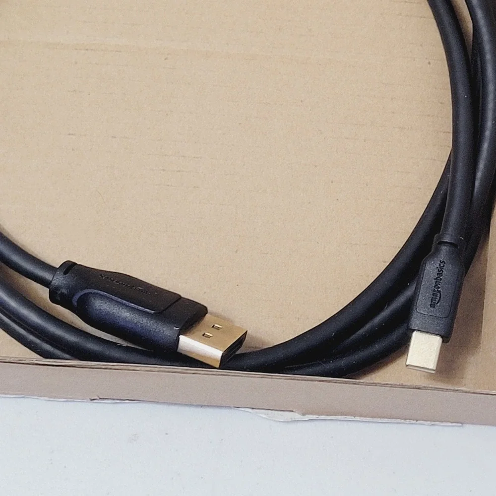 Lot of 2 Amazon Basics Mini DisplayPort to DisplayPort Cable 6ft Black